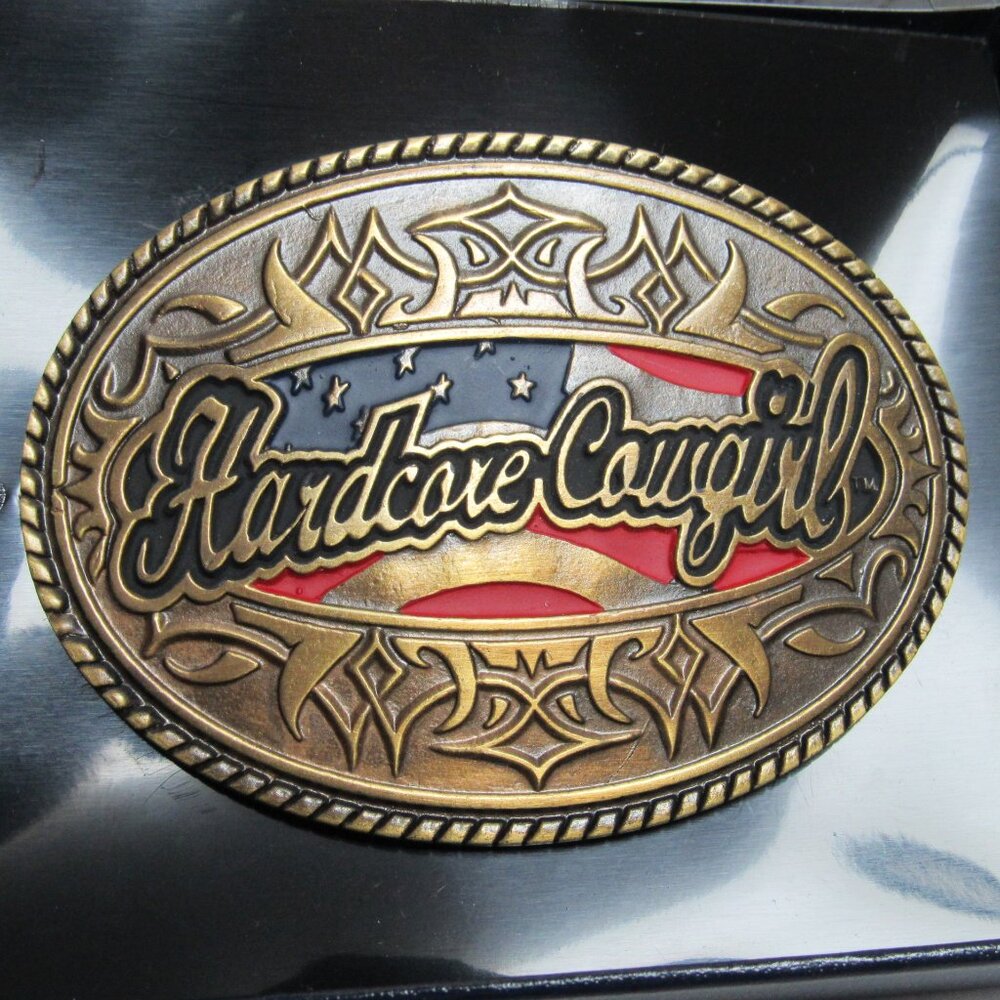 MONTANA SILVERSMITHS Hardcore Cowgirl BELT BUCKLE Made in Mexico Attitude Buckle